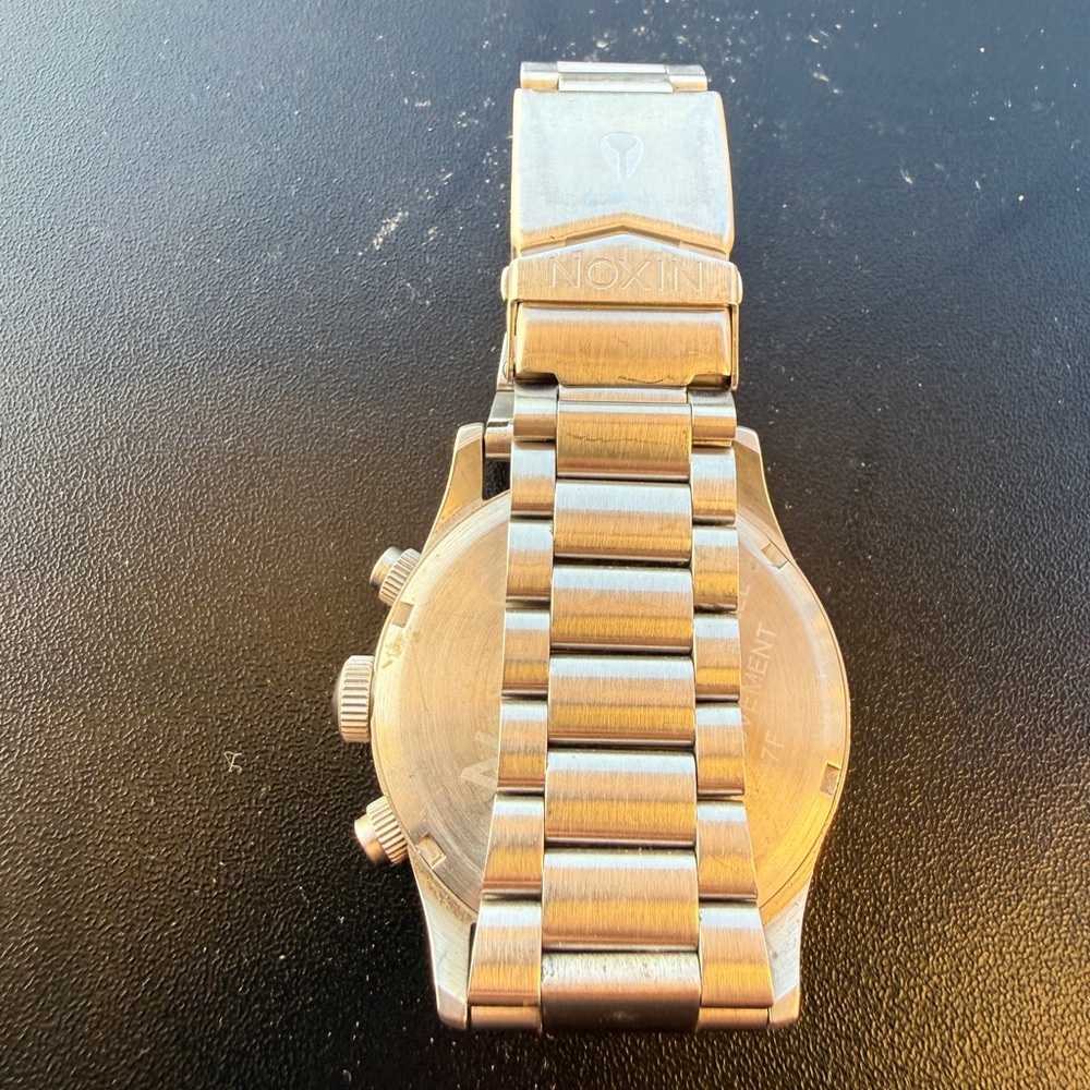 Nixon Men's Chronograph Watch - Black Dial with Gold Accents - Picture 4 of 7